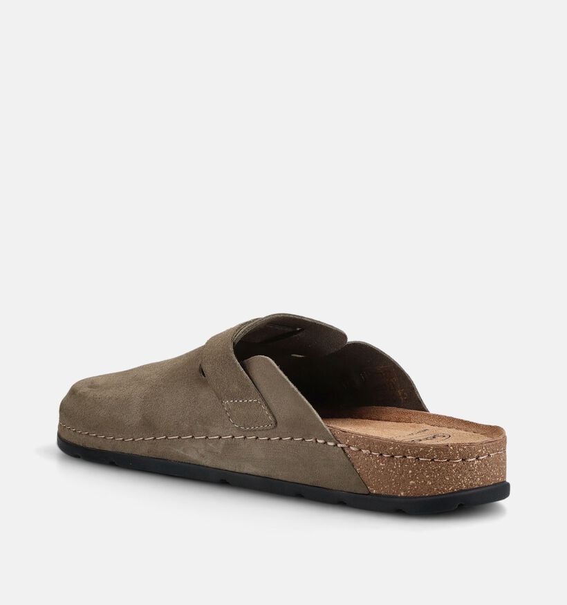 Scholl Bora Clog Sabots Kaki pour hommes (381873)