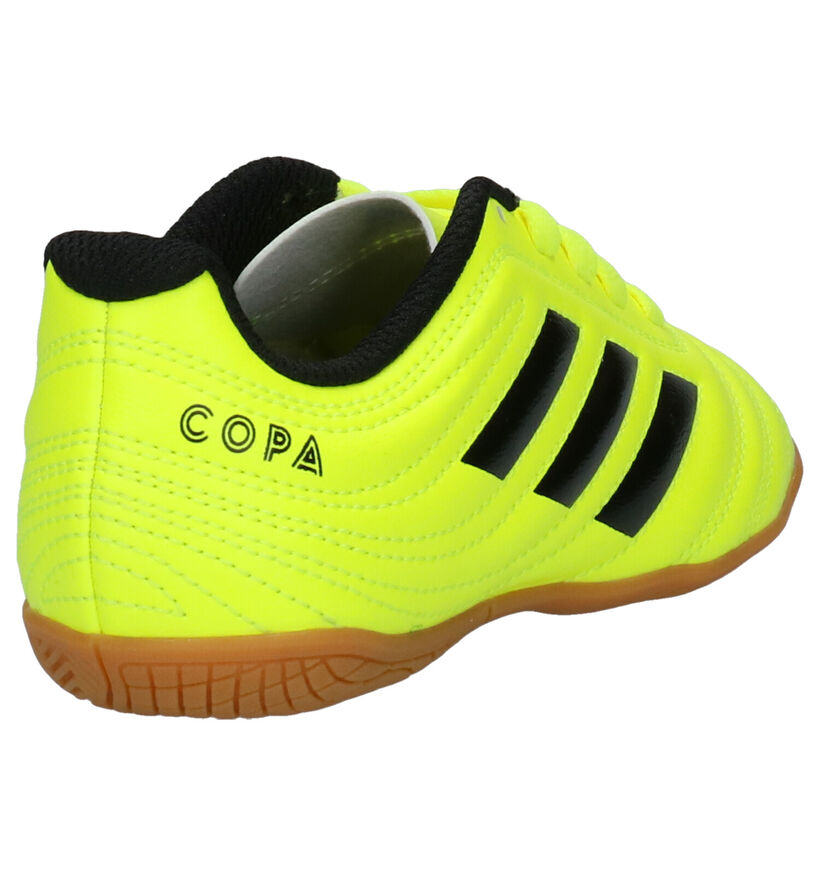 adidas Copa 19.4 Gele Zaalvoetbalschoenen in kunstleer (252891)