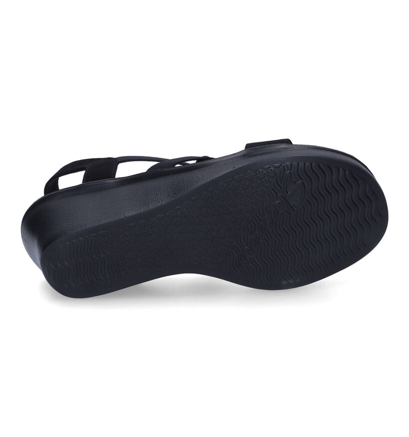 Skechers Rumble on Camp Glam Zwarte Sandalen in stof (310875)