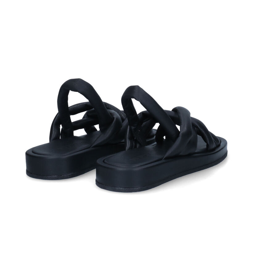 Inuovo Sandales plates en Noir pour femmes (309547)