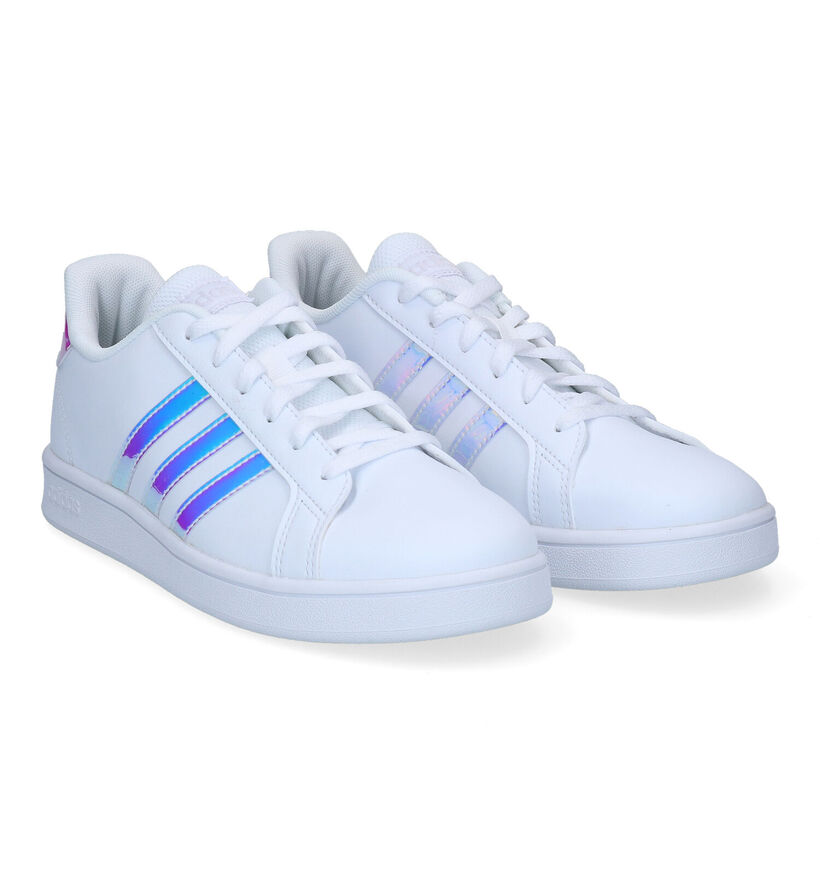 adidas Grand Court Witte Sneakers voor meisjes (299874) - geschikt voor steunzolen