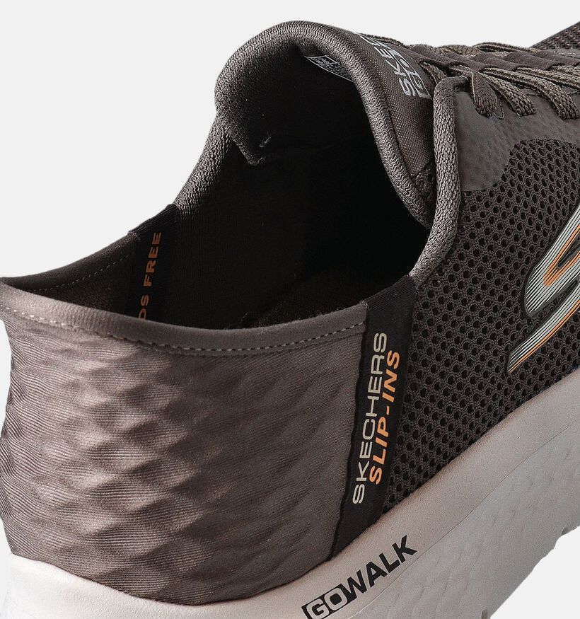 Skechers Go Walk Flex Bruine Slip-ins voor heren (357778) - geschikt voor steunzolen