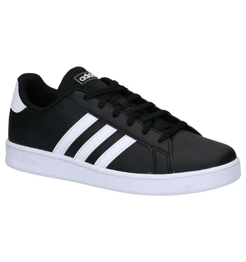 adidas Grand Court K Witte Sneakers voor jongens (307966) - geschikt voor steunzolen