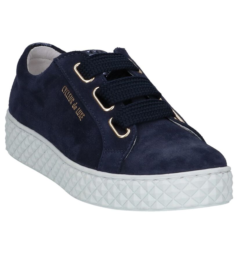 Cycleur de Luxe Donkerblauwe Sneakers, , pdp