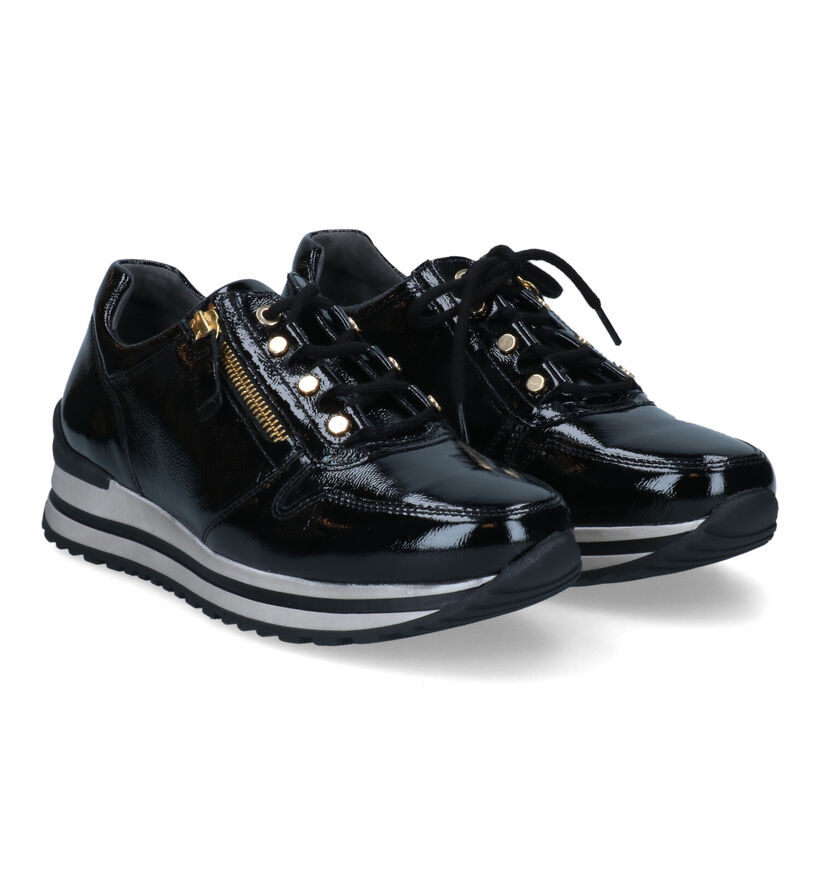 Gabor OptiFit Zwarte Sneakers in lak (315135)