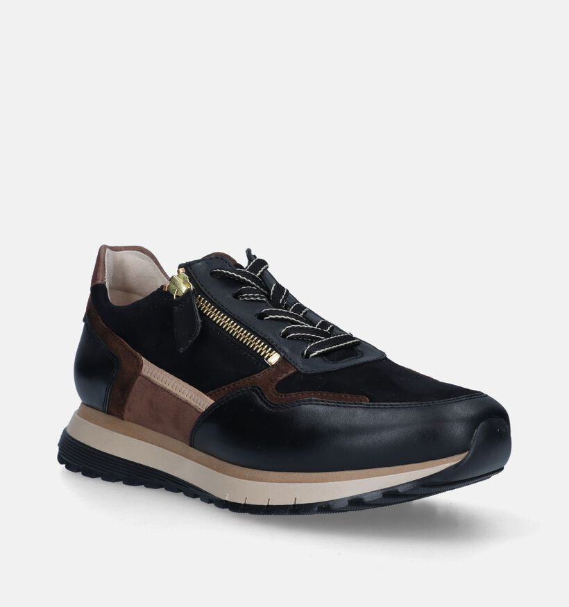 Gabor OptiFit Zwarte Sneakers voor dames (344743) - geschikt voor steunzolen