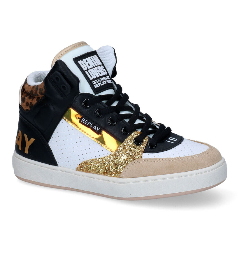 Replay Cobra Baskets en Noir en cuir (306517)