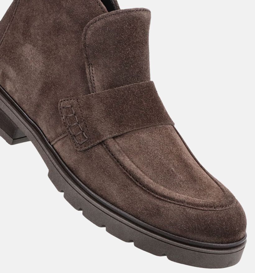 Gabor Comfort Bottines Chelsea en Brun fonc&eacute; pour femmes (380048)