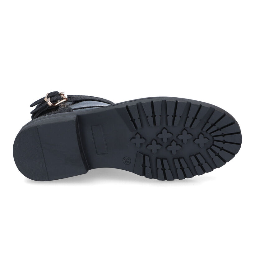 Poelman Boots à lacets en Noir en simili cuir (318227)