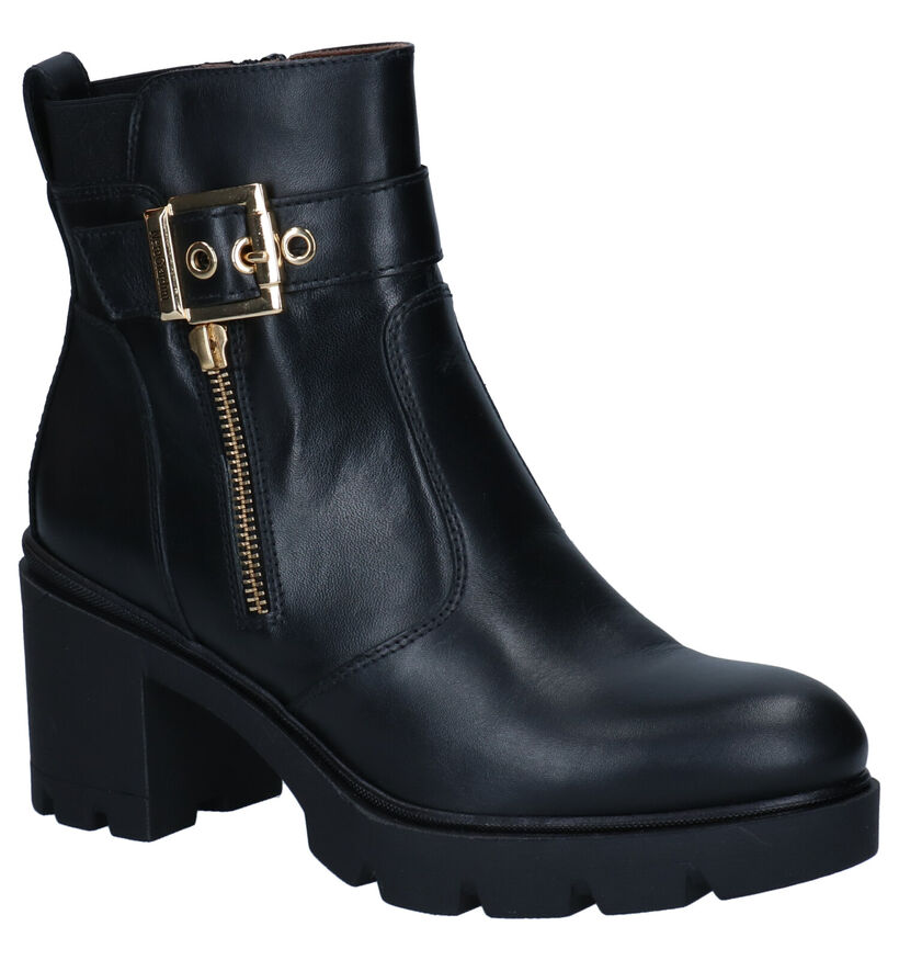 NeroGiardini Bottines à talons en Noir en cuir (300045)