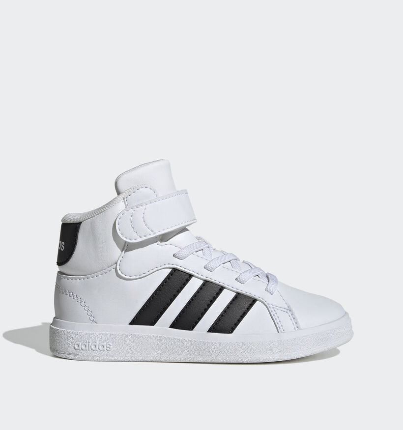 adidas Grand Court Mid K Witte Sneakers voor jongens, meisjes (343189)