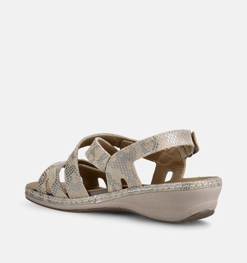 Hush Puppies Regin Beige Sandalen voor dames (370585) - geschikt voor steunzolen