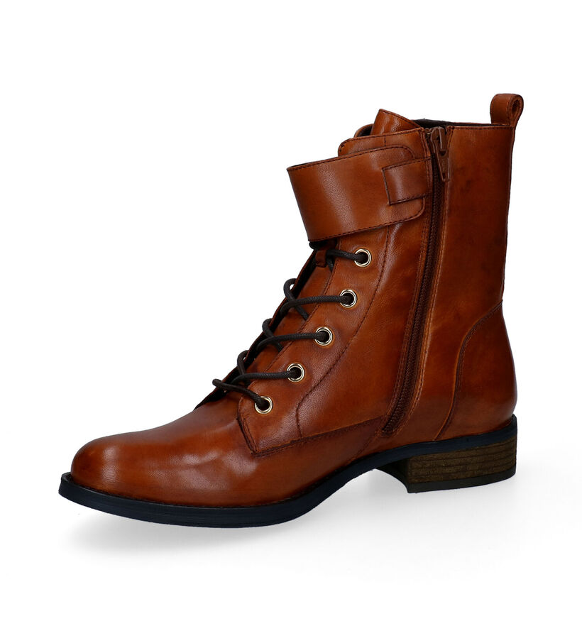 SPM Narda Bottines en Cognac en cuir (296250)