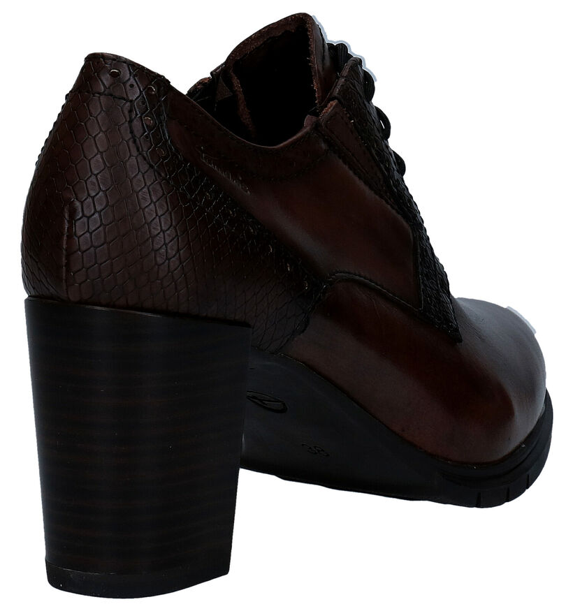 Tamaris TOUCH it Bruine Enkelpumps in leer (280739)