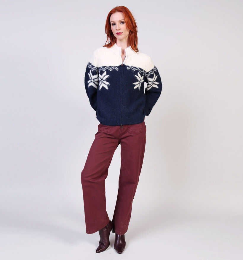 The Korner Fair Isle Gilet en Bleu/Blanc pour femmes (365297)