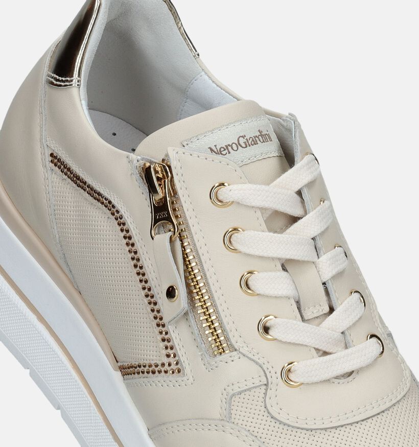 NeroGiardini Beige Sneakers voor dames (339530) - geschikt voor steunzolen