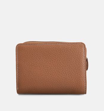 Crinkles Portemonnees Bruin/Beige/Blauw