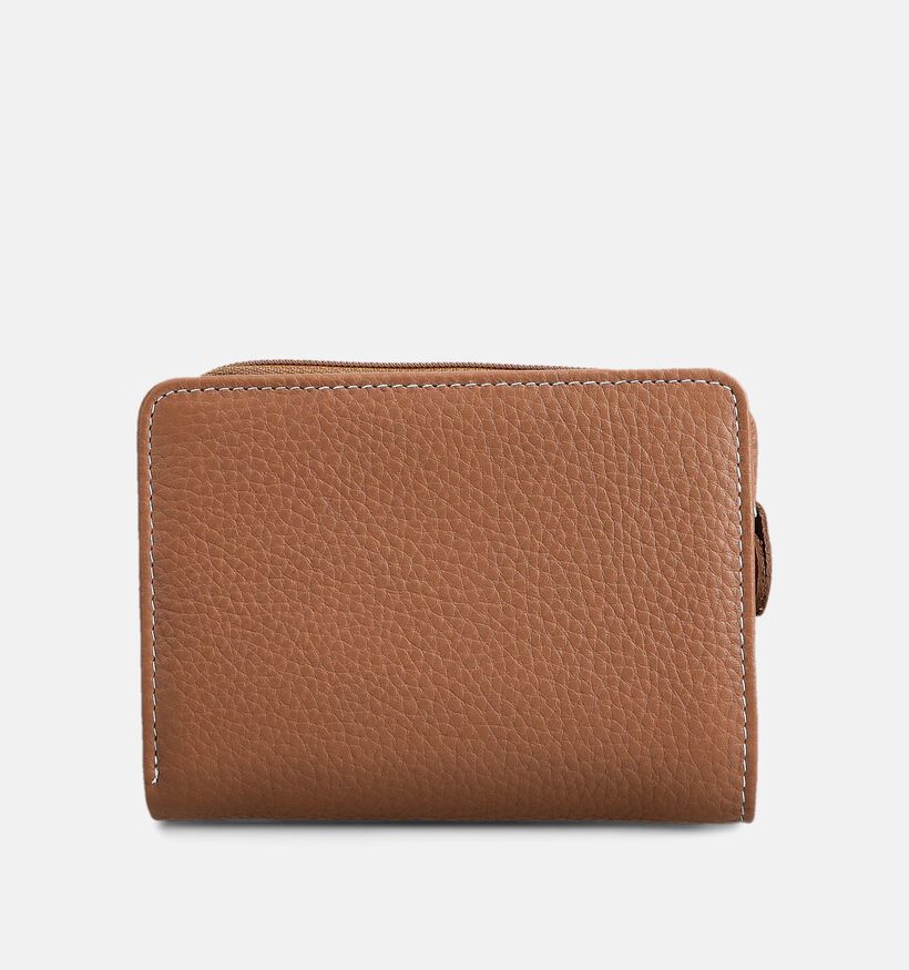 Crinkles Bruine Ritsportemonnee voor dames (373844)