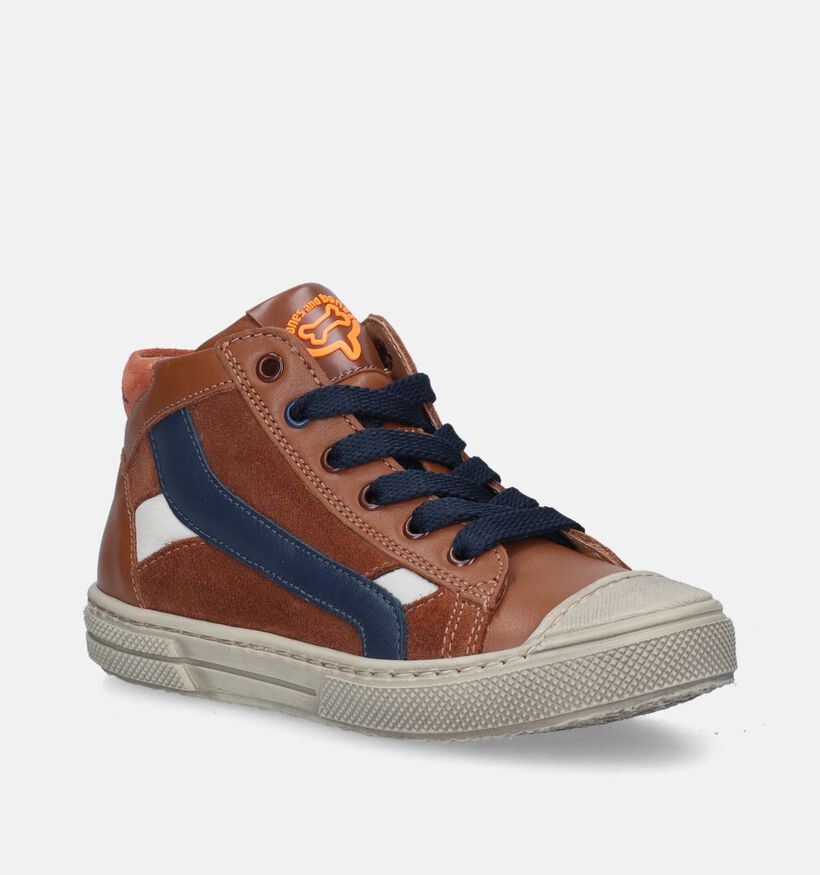 STONES and BONES Raspo Bottines en Cognac pour garçons (345748) - pour semelles orthopédiques