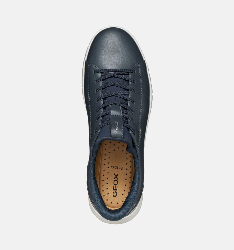 Geox Fast-In System Slip-ons en Bleu fonc&eacute; pour hommes (368019) - pour semelles orthop&eacute;diques