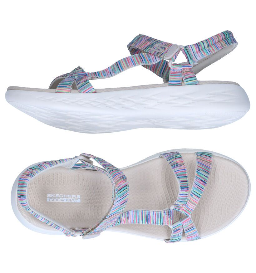 Skechers Blauwe Sandalen in stof (290290)