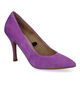 Tamaris Paarse Pumps in daim (309231)