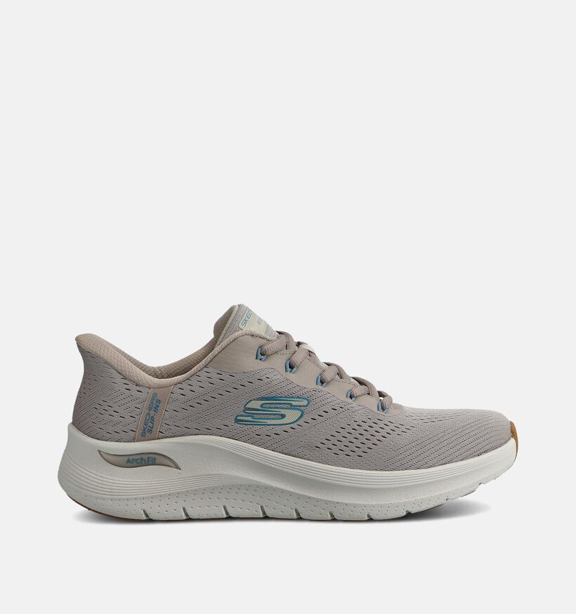 Skechers Arch Fit 2.0 Baskets en Taupe pour hommes (371070) - pour semelles orthop&eacute;diques