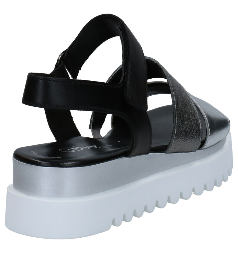 Gabor Best Fitting Zilveren Sandalen in leer (271578)