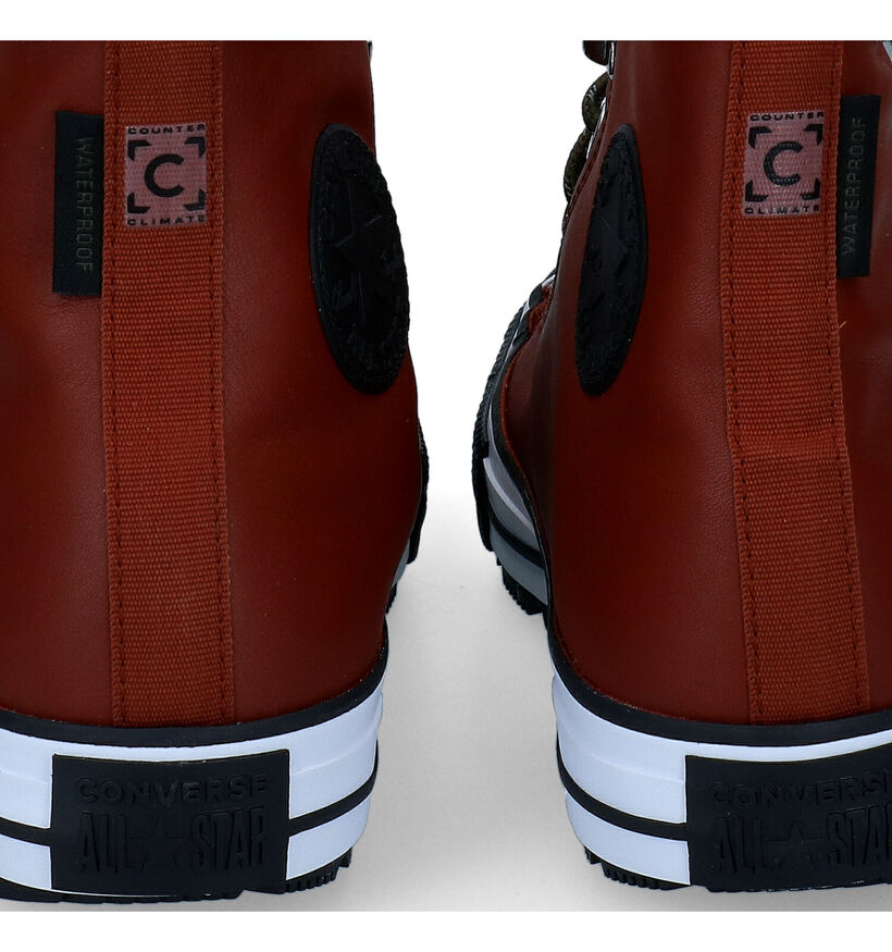 Converse Chuck Taylor AS Winter Baskets en Noir en cuir (293724)