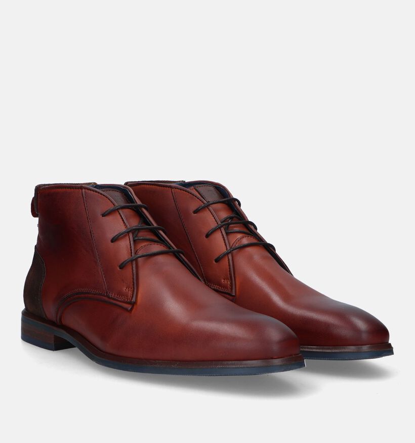 Berkelmans Alastaro Cognac Geklede Veterschoenen voor heren (331387) - geschikt voor steunzolen