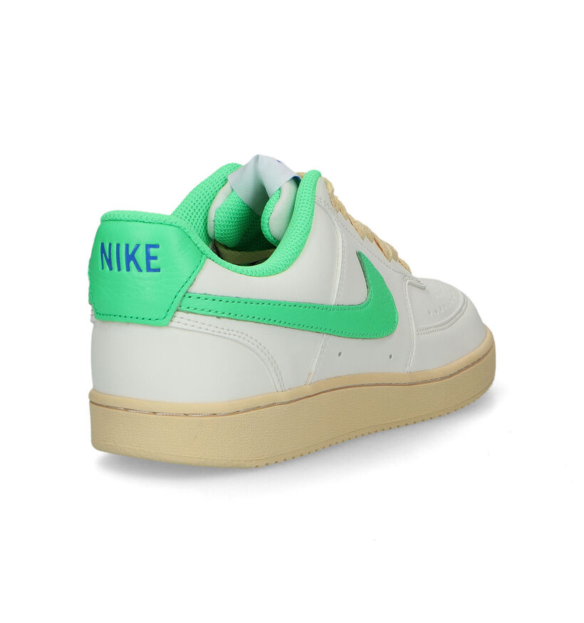 Nike Court Vision Ecru Sneakers in kunstleer (325177)