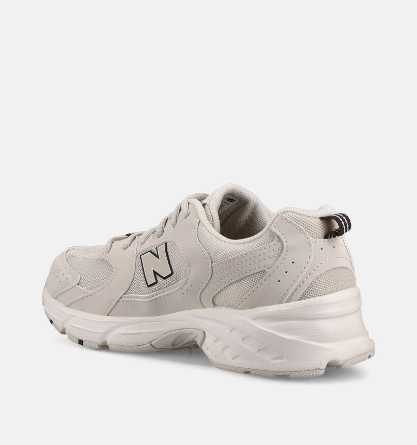 New Balance 530 Baskets basses en Ecru pour filles (375137) - pour semelles orthop&eacute;diques