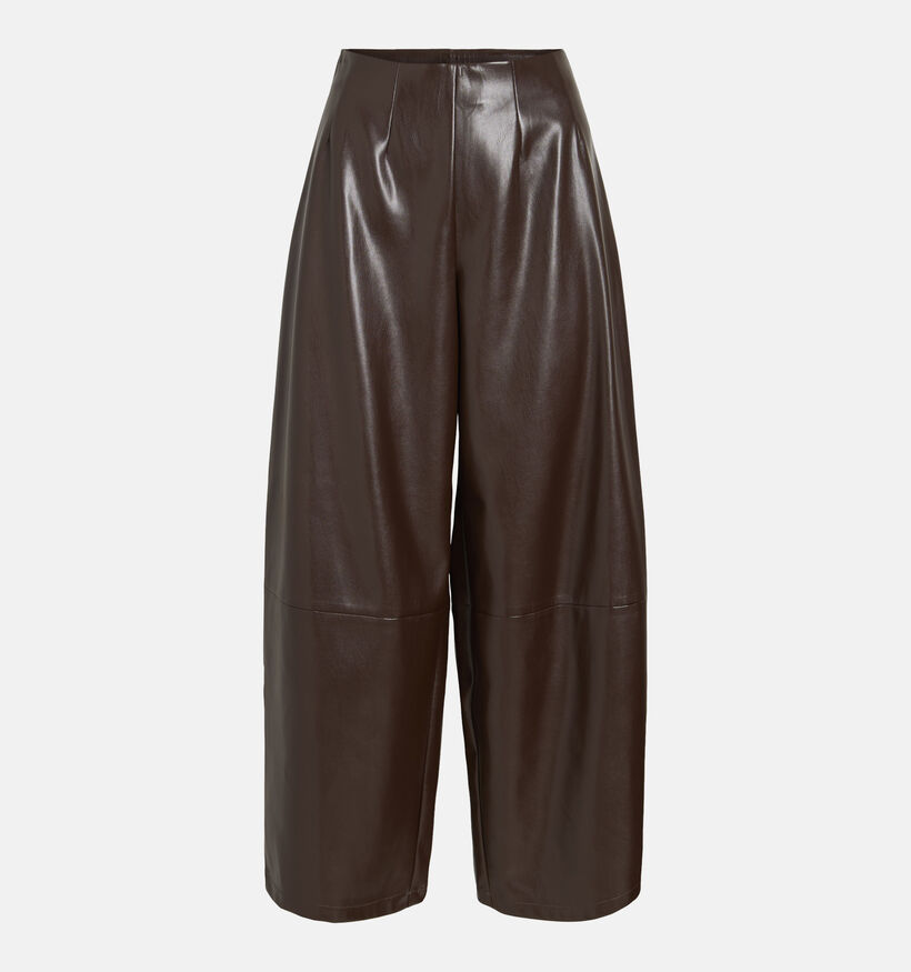 Vila Anna Donkerbruine Broek Faux-Leather voor dames (383846)