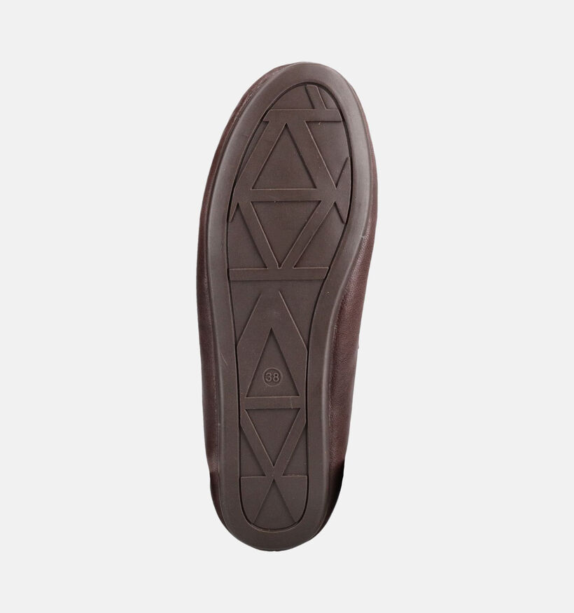 Laurent David Chaussures plates en Brun fonc&eacute; pour femmes (378652)