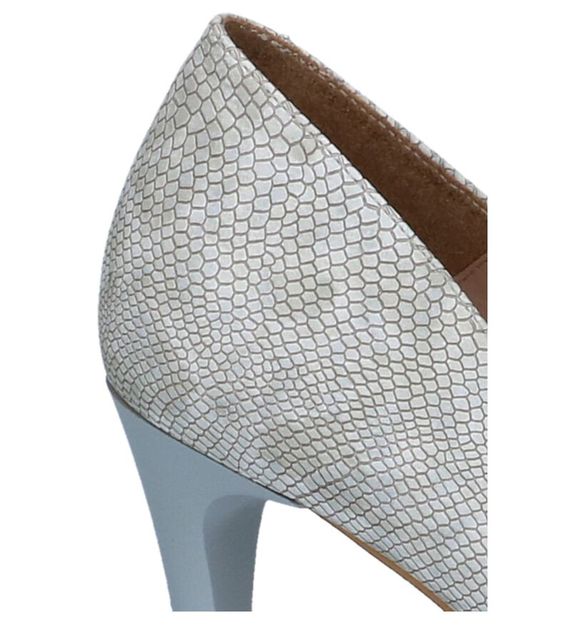 Grijze Pumps met Slangenprint Giulia , , pdp