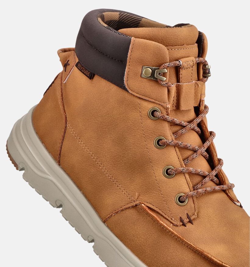 HEYDUDE Bradley II Classic Cognac Boots met Veters voor heren (378089) - geschikt voor steunzolen