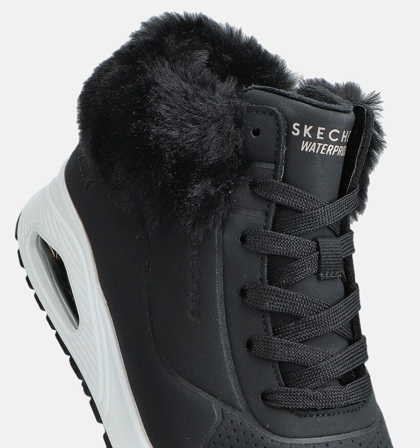 Skechers Uno Gen1 Zwarte Hoge Sneakers voor jongens, meisjes (361097) - geschikt voor steunzolen