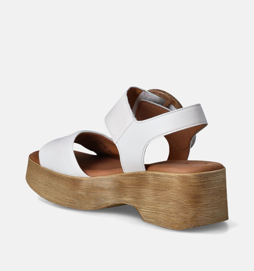 Gabor Best Fitting Witte Plateausandalen voor dames (355027)
