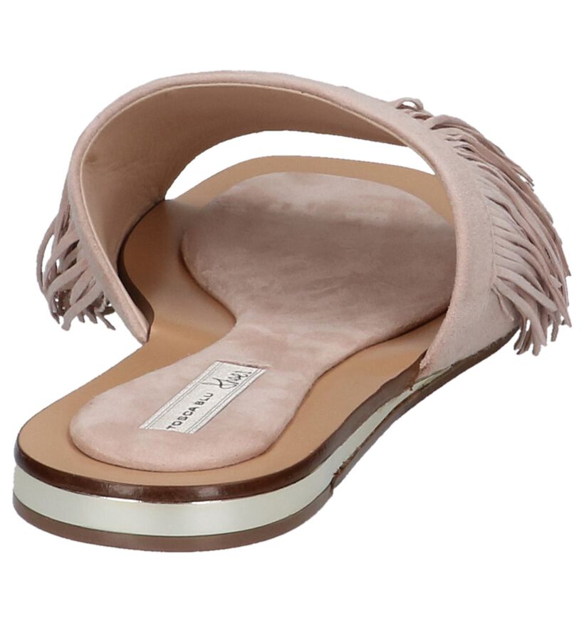 Tosca Blu Nu-pieds plates en Rose en daim (214131)