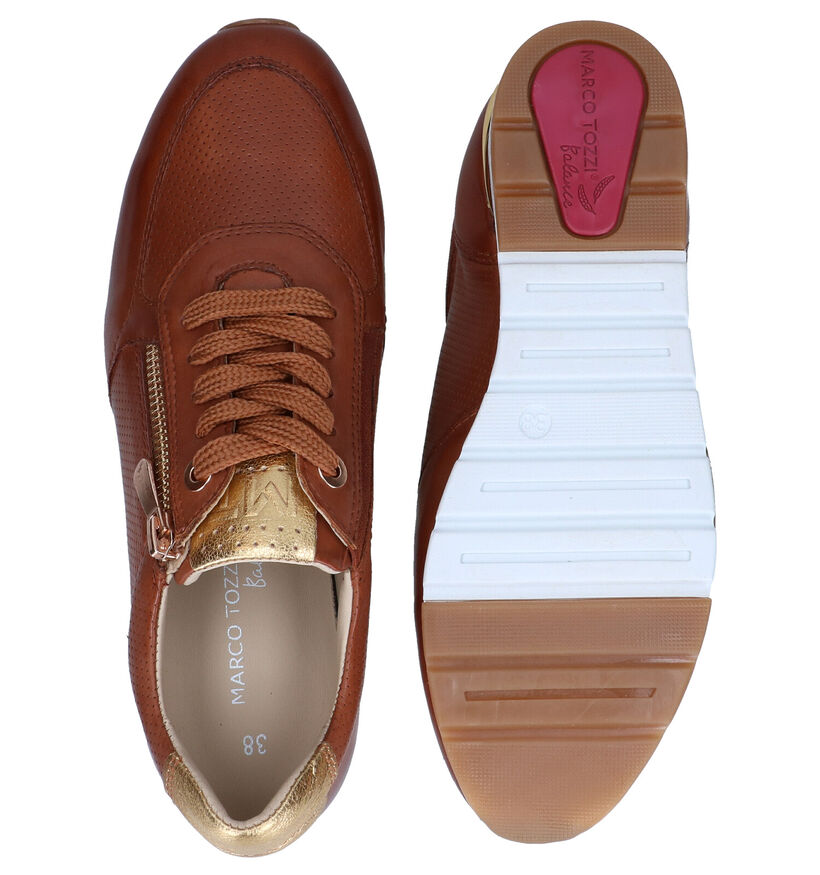Marco Tozzi Chaussures à lacets en Cognac en cuir (286347)