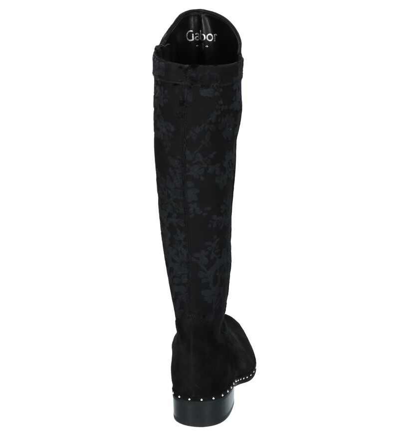 Gabor Bottes hautes en Noir en daim (231229)