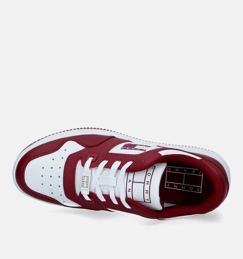 Tommy Hilfiger Retro Baskets en Bordeaux pour femmes (329325) - pour semelles orthopédiques