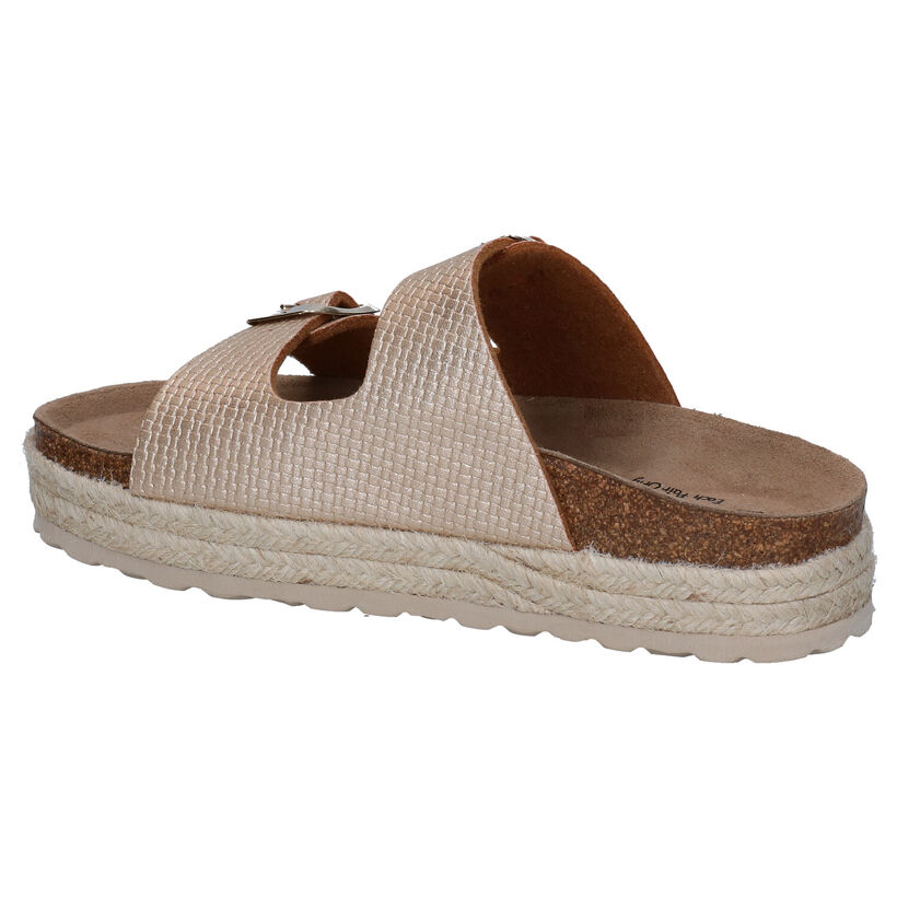 Big Leaf Espadrilles en Or en textile (292601)