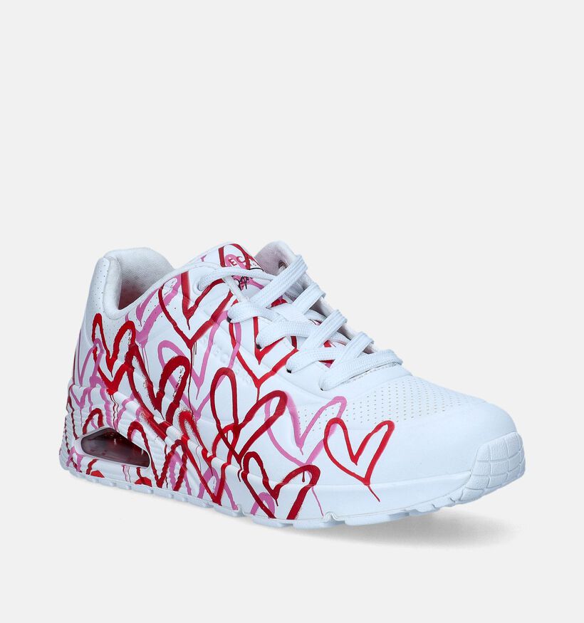 Skechers x JGoldcrown Uno Witte Sneakers voor dames (345155)
