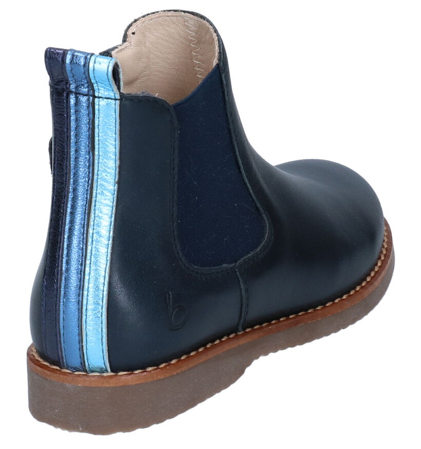 Beberlis Bottines chelsea en Bleu foncé en cuir (297318)