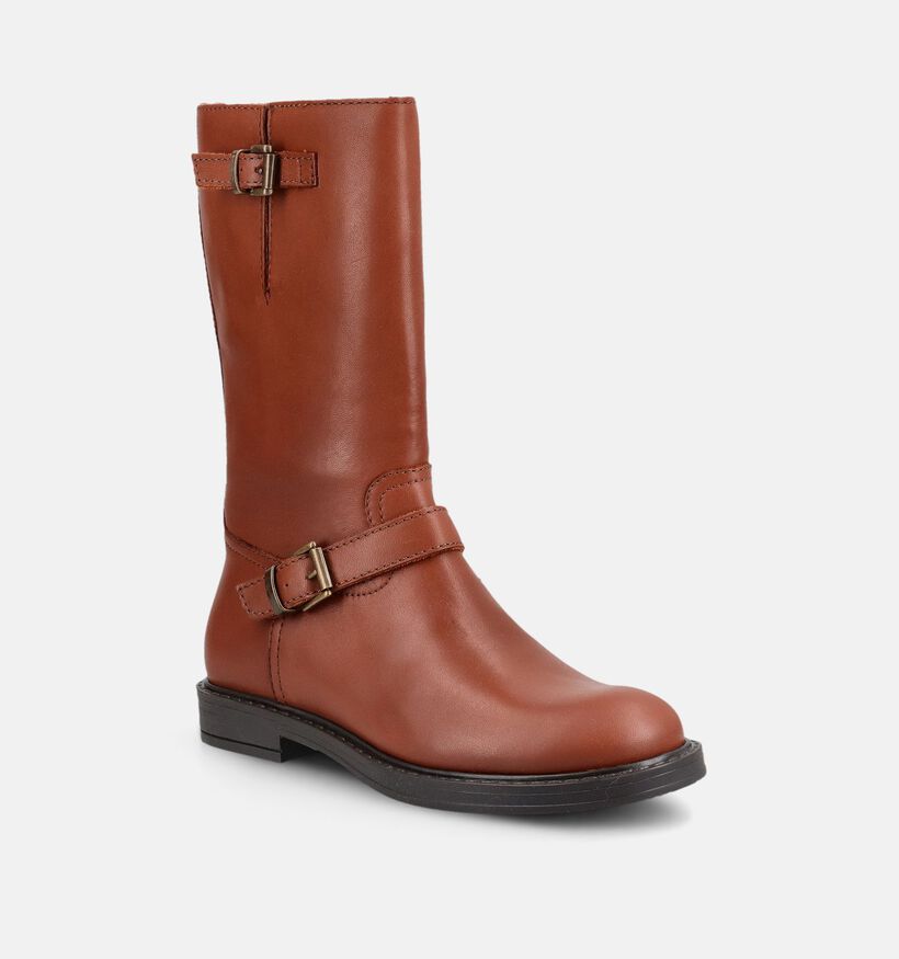FR by Romagnoli Cognac Boots met Rits voor meisjes (379102) - geschikt voor steunzolen