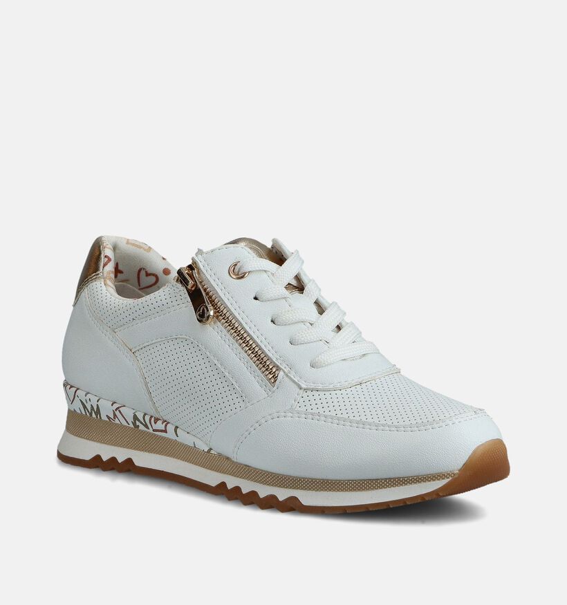 Marco Tozzi Witte Veterschoenen voor dames (367949) - geschikt voor steunzolen