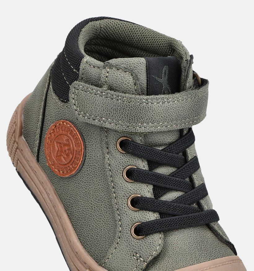 Milo & Mila Baskets montantes en Vert kaki pour gar&ccedil;ons (379200)
