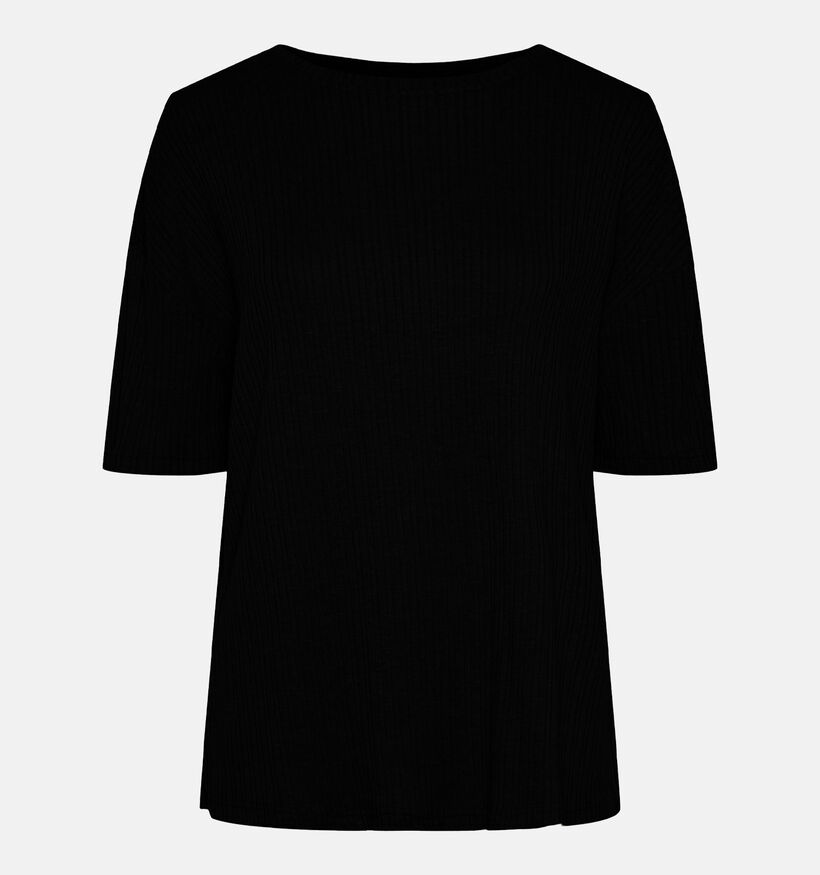 Pieces Lena T-shirt oversized en Noir pour femmes (342017)