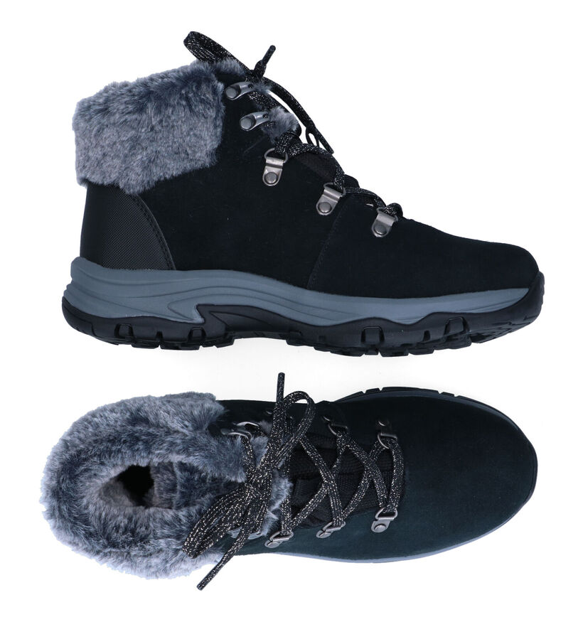 Skechers Trego Falls Fine Zwarte Wandelschoenen in stof (295677)